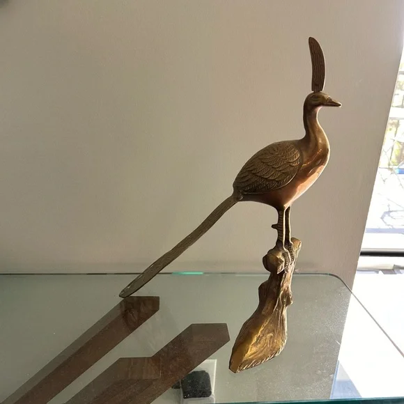 Full Bronze Egyptian Peacock Home Decor - Picture 2 of 3